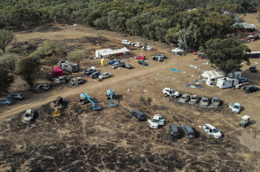 Ο χώρος του φεστιβάλ όπου διαπράχθηκαν φρικαλεότητες από τη Χαμάς στις 7 Οκτωβρίου