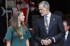 Ο βασιλιάς Φελίπε της Ισπανίας και η κόρη του Λεονόρ, διάδοχος του θρόνου