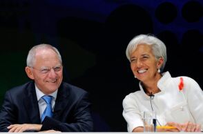 Ο Βολφγκανγκ Σόιμπλε και η Κριστίν Λανγκάρντ