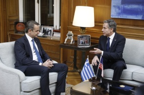 Ο Κυριάκος Μητσοτάκης με τον Άντονι Μπλίνκεν σε παλαιότερη συνάντησή τους στο Μέγαρο Μαξίμου