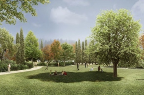 Ξέφωτο στους ανακτορικούς κήπους στο Τατόι (φωτορεαλιστική απεικόνιση)