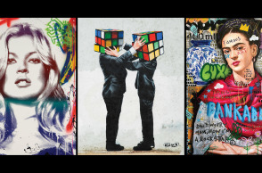 20 χρόνια ATHENS VOICE - 2003-2023: Από αριστερά, έργα των Mr Brainwash, Hijack, Jisbar