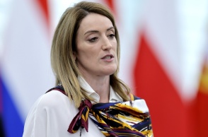 Η πρόεδρος του Ευρωπαϊκού Κοινοβουλίου, Ρομπέρτα Μέτσολα