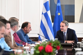 Κυριάκος Μητσοτάκης: Στο Μέγαρο Μαξίμου με τους αγρότες