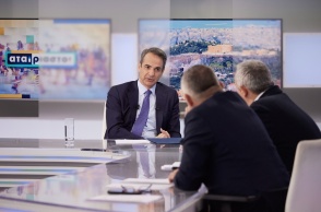 Ο Κυριάκος Μητσοτάκης στον ΣΚΑΪ