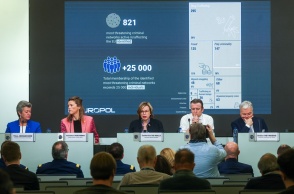 Στιγμιότυπο από την παρουσίαση του χάρτη για τα εγκληματικά δίκτυα στην Europol