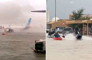 Εικόνες από το πλημμυρισμένο Ντουμπάι