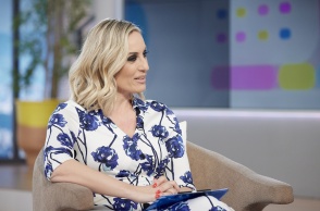 Η Ελεονώρα Μελέτη στο πλατό της τηλεοπτικής εκπομπής που παρουσίαζε μέχρι και την ανακοίνωση της υποψηφιότητάς της στις Ευρωεκλογές με τη Νέα Δημοκρατία