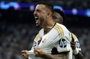 Ο Χοσελού πανηγυρίζει το γκολ πρόκρισης που σημείωσε για την Ρεάλ Μαδρίτης