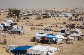 Σκηνές όπου διαμένουν πρόσφυγες στη Ράφα