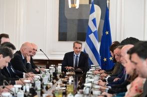 Ο Κυριάκος Μητσοτάκης στο Υπουργικό Συμβούλιο