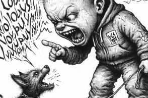 Παιδιά που χτυπούν σκυλιά