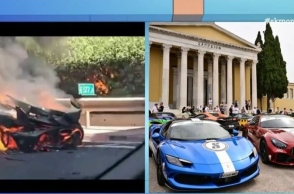 Supercar αξίας 1,5 εκατ. ευρώ έγινε στάχτη στην Αττική Οδό 