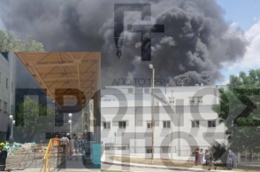 Φωτιά δίπλα στο Νοσοκομείο Δράμας