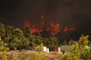 Φωτιά στην Αττική: Εκκενώνονται Ντράφι, Διώνη και Δασαμάρι 