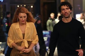 Η Μπλέικ Λάιβλι στα γυρίσματα με τον Τζάστιν Μπαλντόνι 