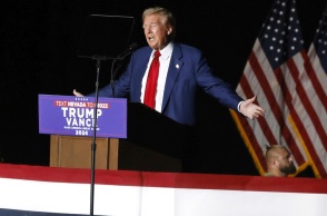 Ο Ντόναλντ Τραμπ σε προεκλογική συγκέντρωση