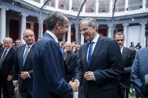 Κυριάκος Μητσοτάκης, Αντώνης Σαμαράς, Κώστας Καραμανλής