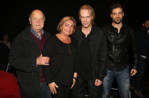 Από αριστερά: Μίμης Πλέσσας, Λουκίλα Καρέρ, Στέφανος Κορκολής και Κωνσταντίνος Αργυρός