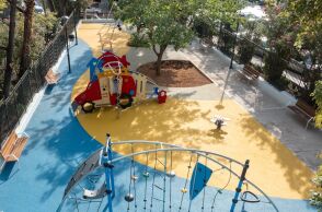 Εγκαινιάστηκε η σύγχρονη παιδική χαρά στη γειτονιά του Γκύζη από τον Δήμο Αθηναίων