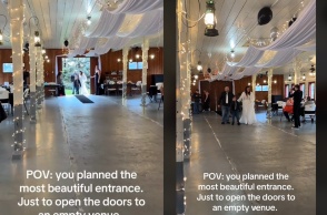 Δεν εμφανίστηκε κανείς στον γάμο: Συντετριμμένη η νύφη που έκανε είσοδο σε άδειο χώρο