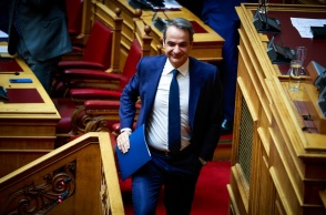 Ο Κυριάκος Μητσοτάκης στη Βουλή