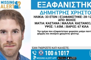 Εξαφάνιση 33χρονου