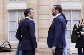 Ο Εμανουέλ Μακρόν και ο Τζέι Ντι Βανς