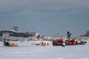 Εικόνα μετά το αεροπορικό ατύχημα στο Τορόντο