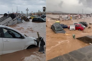 Η κακοκαιρία χτύπησε Κυκλάδες και Β. Αιγαίο: Πλημμύρες, χαλάζι και ισχυροί άνεμοι 