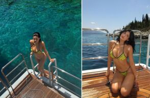 Η Κάιλι Τζένερ στην Ελλάδα -  Ποζάρει με μαγιό Chanel στην Κεφαλονιά, παρέα με τη Στόρμι και τη Stassie, λίγο πριν την κυκλοφορία της νέας συλλογής της