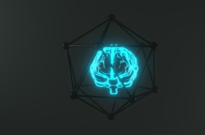 Απόδοση σχήματος εγκεφάλου με φώτα 