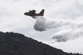 Φωτιά σε δασική έκταση στη Μικρά Σάντα Ημαθίας - Επιχειρούν 35 πυροσβέστες, 10 οχήματα και 2 ελικόπτερα - Δεν απειλείται κατοικημένη περιοχή.