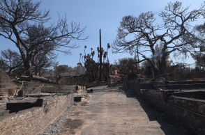 Εικόνα από το πέρασμα της φωτιάς στην Κερατέα