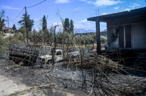Καμένες εκτάσεις στην Πάτρα