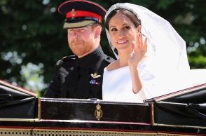 Στιγμιότυπο από τον γάμο της Μέγκαν Μαρκλ με τον πρίγκιπα Χάρι το 2018