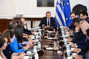 Στιγμιότυπο από συνεδρίαση του Υπουργικού Συμβουλίου