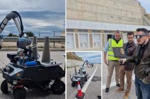 Ρομποτικό σύστημα με τεχνητή νοημοσύνη δοκιμάζεται πιλοτικά στην Ολυμπία Οδό, επιδιορθώνοντας βλάβες και ενισχύοντας την οδική ασφάλεια.