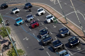 Αυτοκίνητα στο κέντρο της Αθήνας