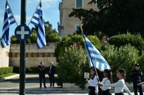 Στιγμιότυπο από την παρέλαση της 28ης Οκτωβρίου στην Αθήνα