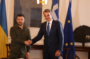 Βολοντίμιρ Ζελένσκι και Κυριάκος Μητσοτάκης