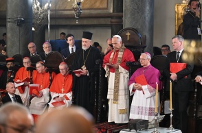 Θεία λειτουργία στο Φανάρι για τον Άγιο Ανδρέα παρουσία του Πάπα Λέοντος