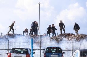 Αγρότες που συμμετείχαν στα επεισόδια στο Ηράκλειο Κρήτης 