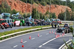 To μπλόκο της Νεμέας για το οποίο άνοιξε δικογραφία σύμφωνα με την ΕΛ.ΑΣ