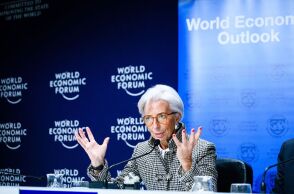 H Kριστίν Λαγκάρντ κατά το Παγκόσμιο Οικονομικό Φόρουμ του Νταβός