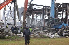 Οι εγκαταστάσεις στη Βιολάντα μετά την έκρηξη