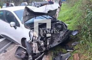 Το σημείο της τροχαίας σύγκρουσης