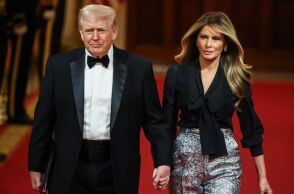 Ο Ντόναλντ Τραμπ επαινεί τη Μελάνια Τραμπ για τις δράσεις της - Σχολίασε ότι απολαμβάνει μεγαλύτερη διακομματική στήριξη από τον ίδιο.