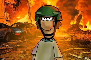 Αρκάς: Το σκίτσο με τον Μάρτιο σε εμπόλεμη ζώνη