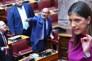 Μακάριος Λαζαρίδης, Δημήτρης Μαρκόπουλος και Ζωή Κωνσταντοπούλου 